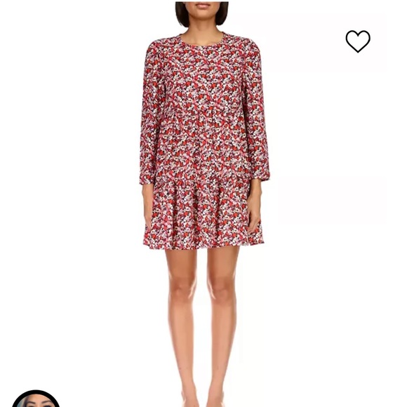 SANCTUARY L FLOWER BATH Women's Floral-Print Long-Sleeve Tiered Dress - Picture 1 of 3